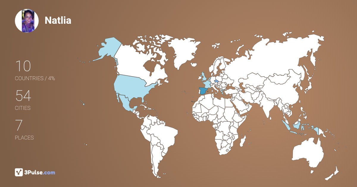 Natlia AlRe's Travel Map Image