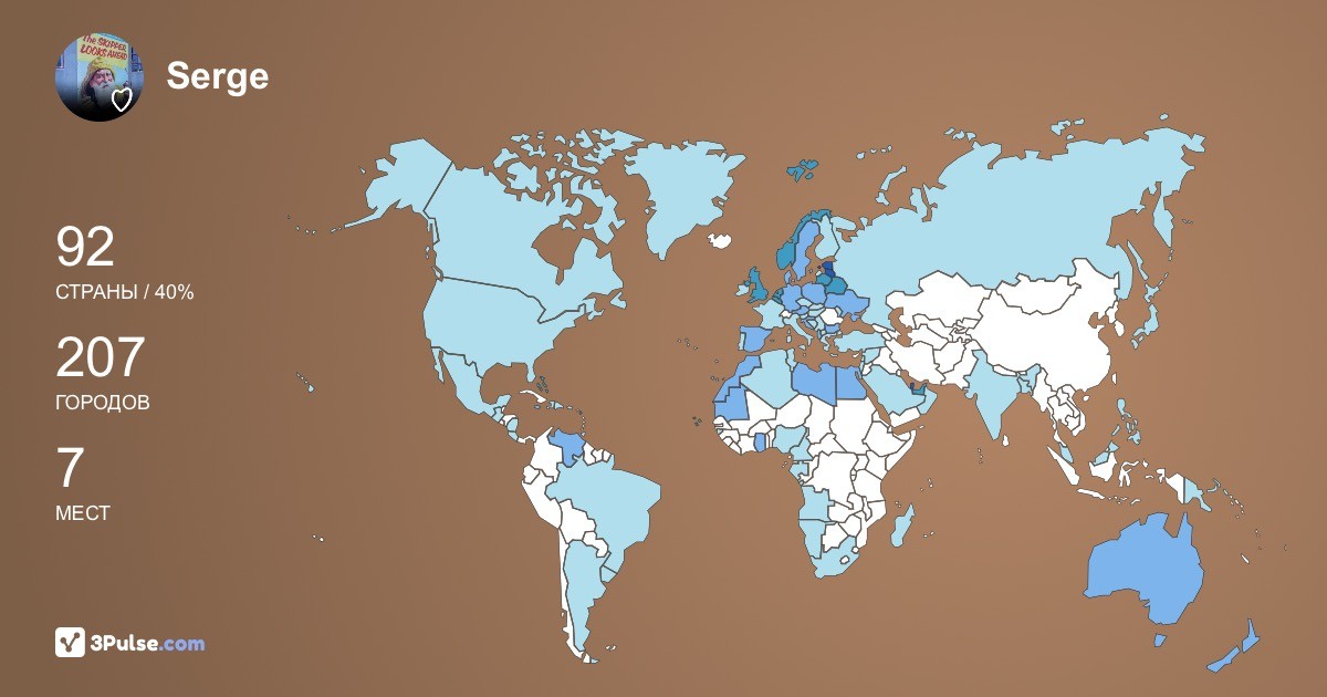 Serge Bur's Travel Map Image