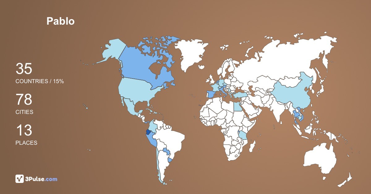 Pablo Estrella's Travel Map Image