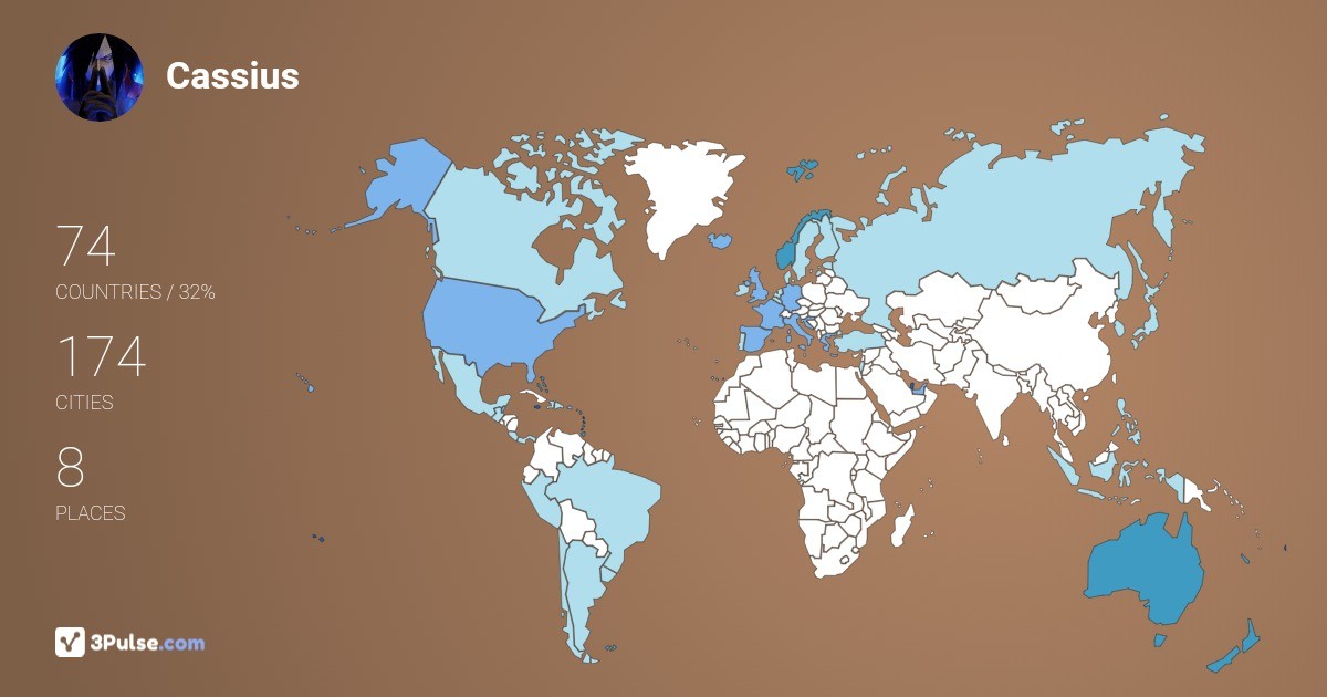 Cassius Nanquil's Travel Map Image