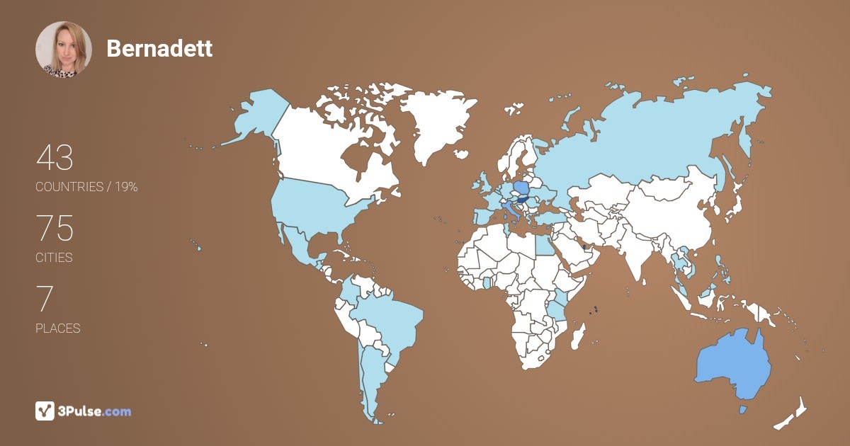 Bernadett Pcsik's Travel Map Image