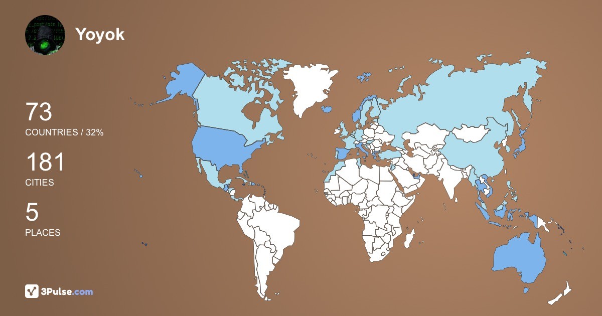 Yoyok Yoyok's Travel Map Image