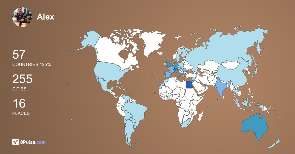 Изображение Карты путешествий Alex Perilli