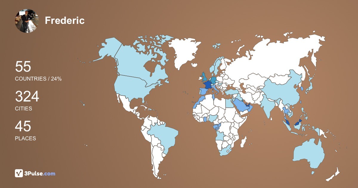 Frederic Pers's Travel Map Image