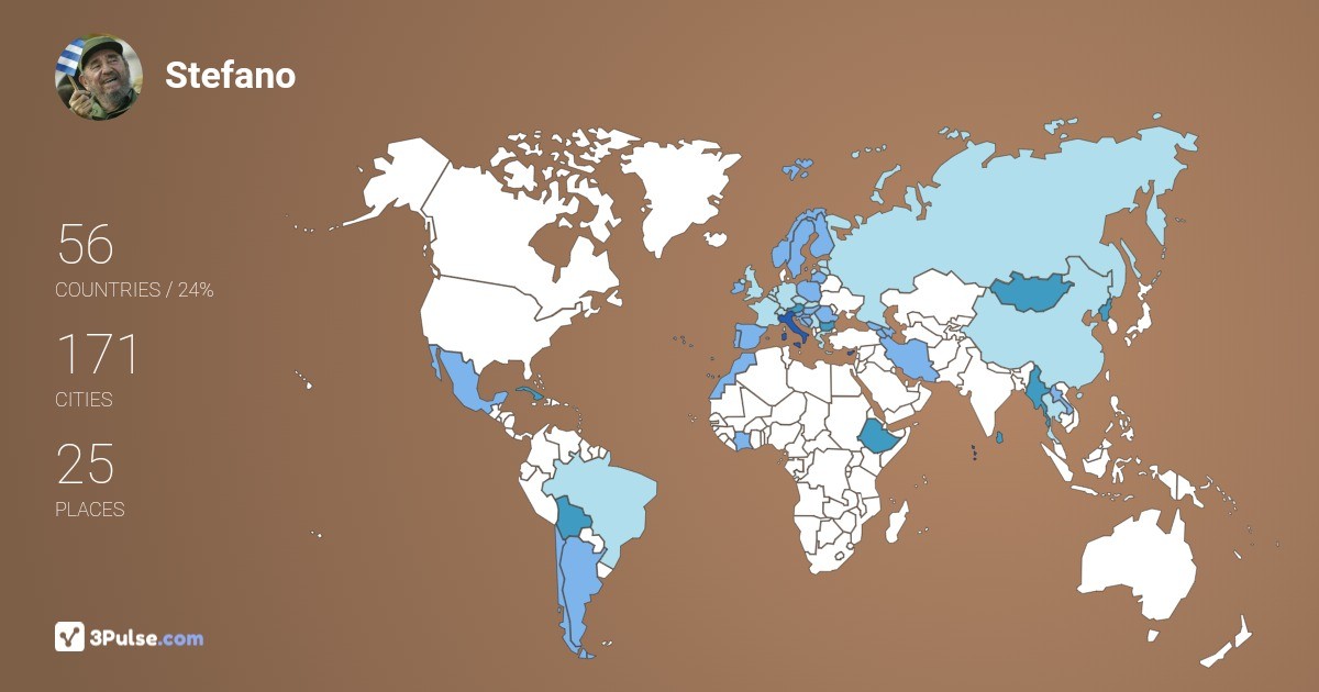 Stefano Dimartino's Travel Map Image