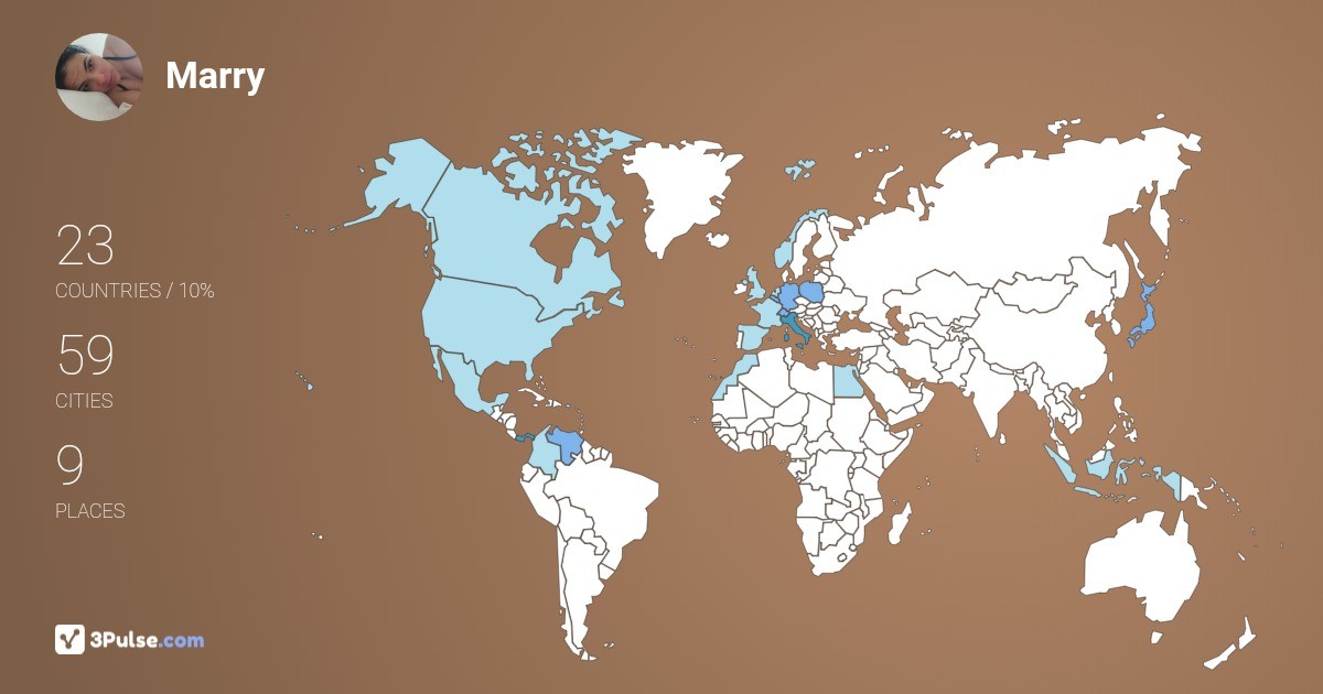 Marry Seidel's Travel Map Image