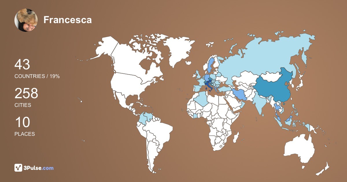 Francesca Fabricio's Travel Map Image