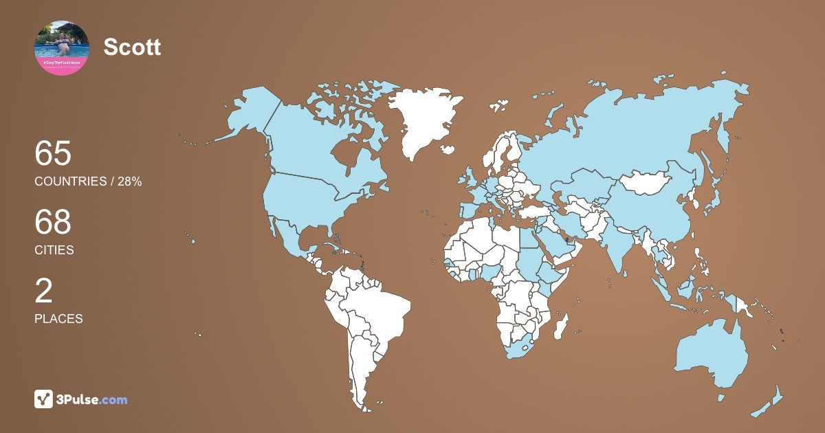 Scott Jocelyn's Travel Map Image