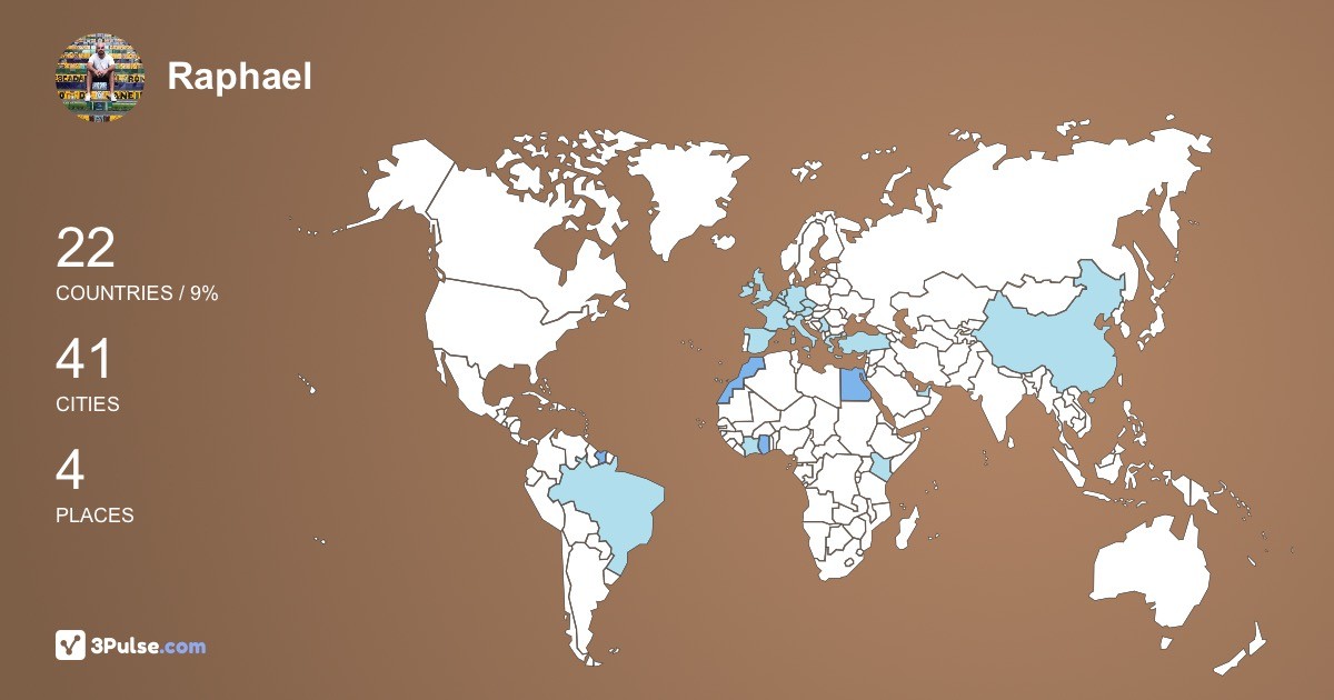 Raphael Demiray's Travel Map Image