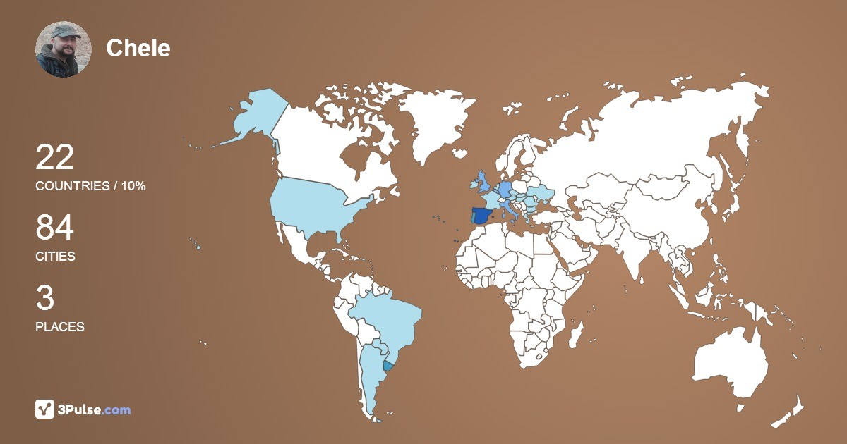 Chele Brasero's Travel Map Image
