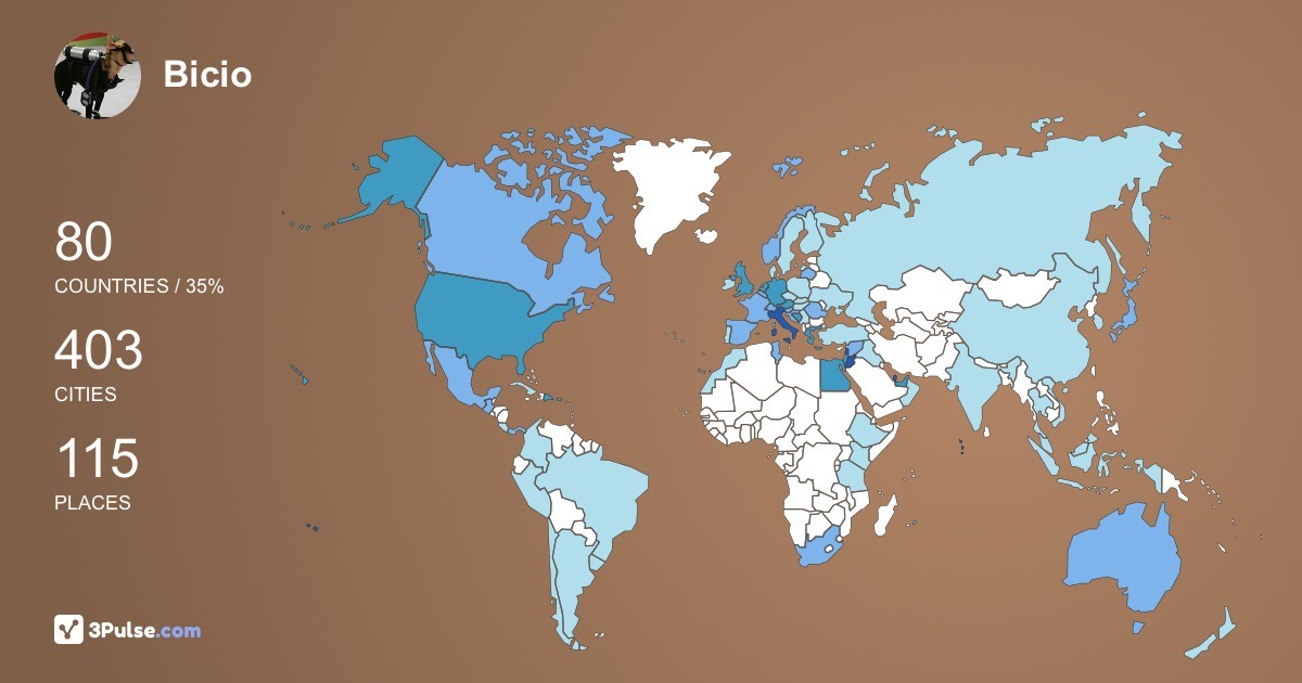 Bicio Bo's Travel Map Image