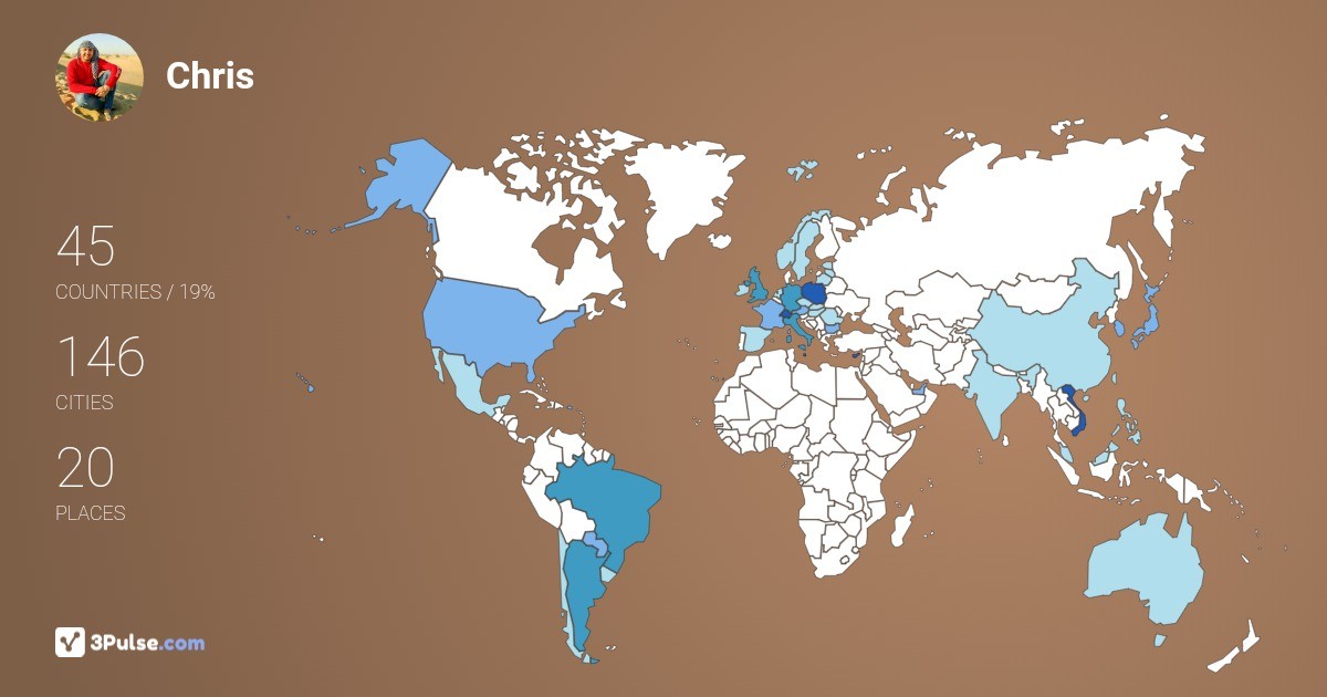 Изображение Карты путешествий Chris Spiteri