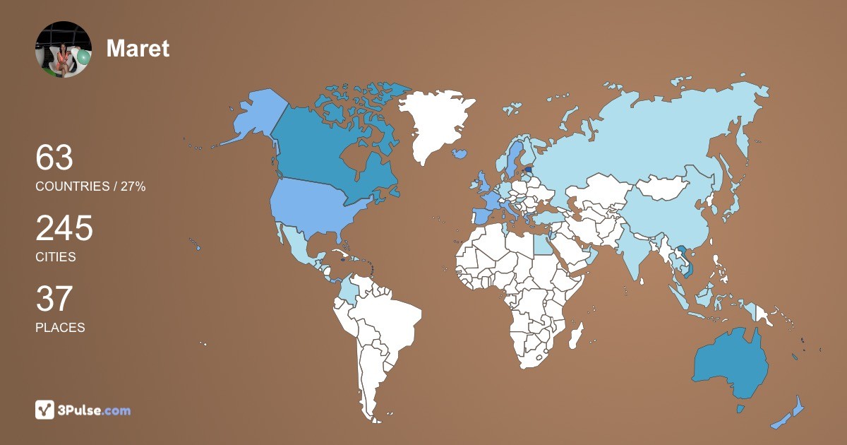 Maret Mr's Travel Map Image