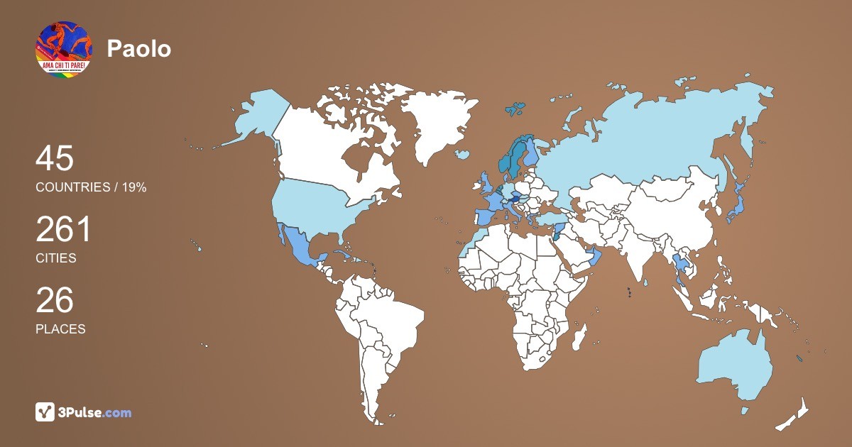 Paolo B's Travel Map Image