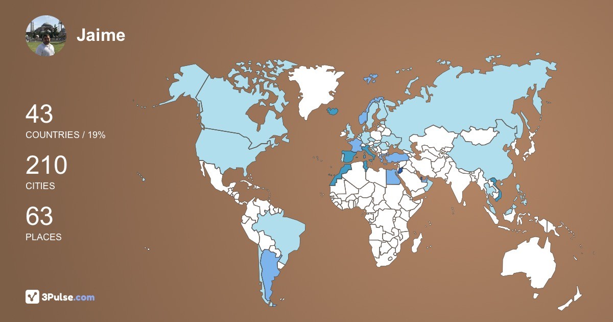 Изображение Карты путешествий Jaime Prez-Snchez