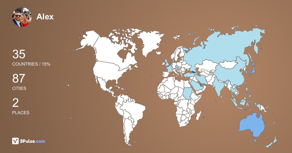 Alex Kenkadze's Travel Map Image