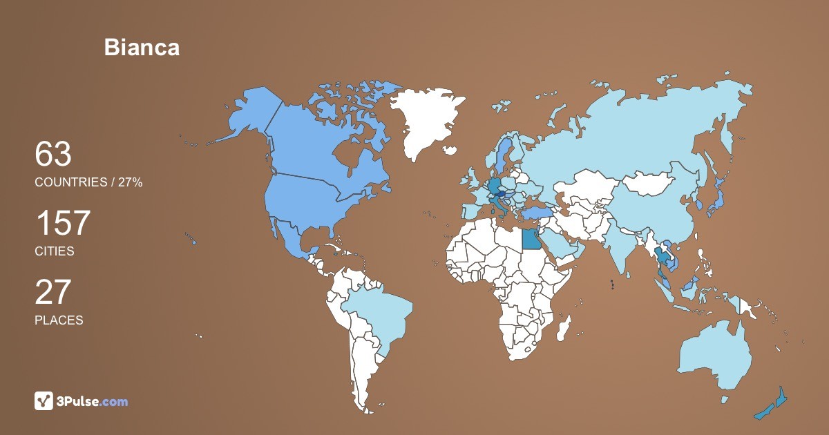 Bianca Rohrbach's Travel Map Image