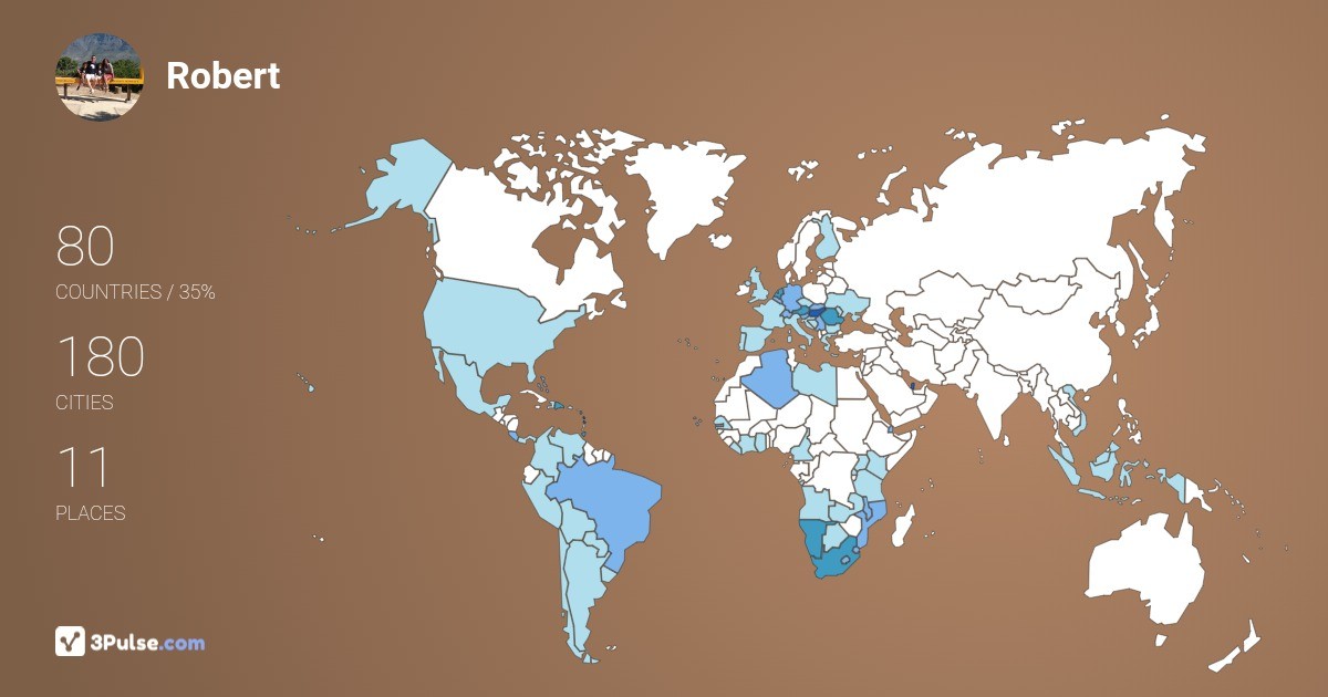 Robert Tuboly's Travel Map Image