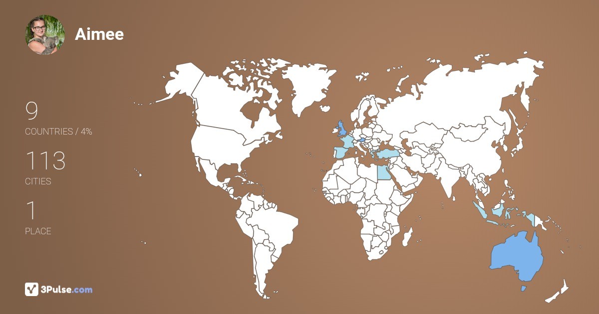 Aimee Jade's Travel Map Image