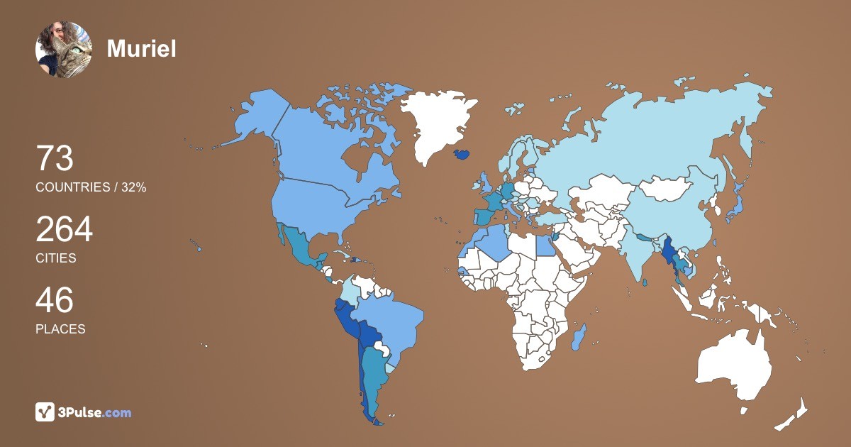 Изображение Карты путешествий Muriel Cordier