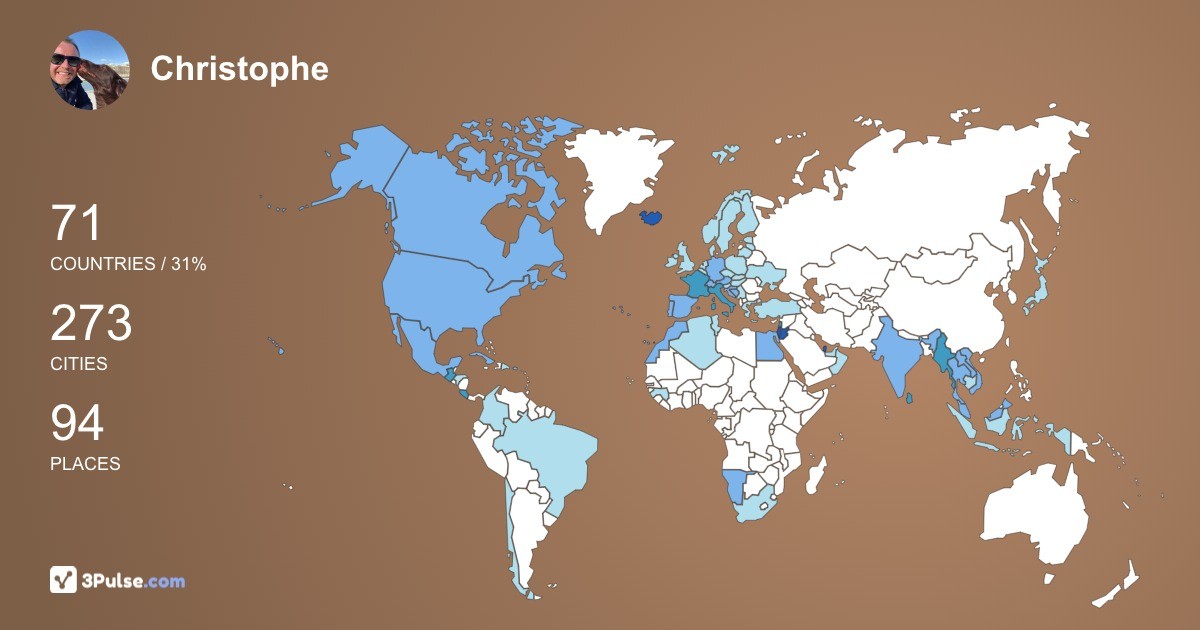 Изображение Карты путешествий Christophe Soullez