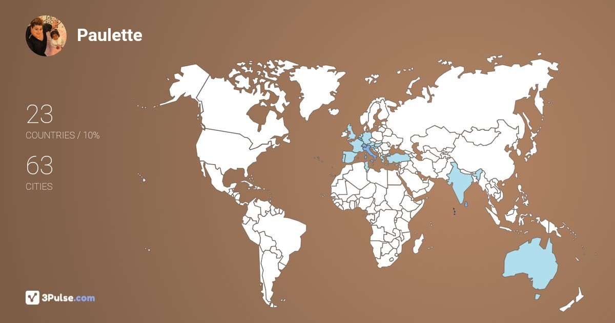 Paulette Gafa's Travel Map Image