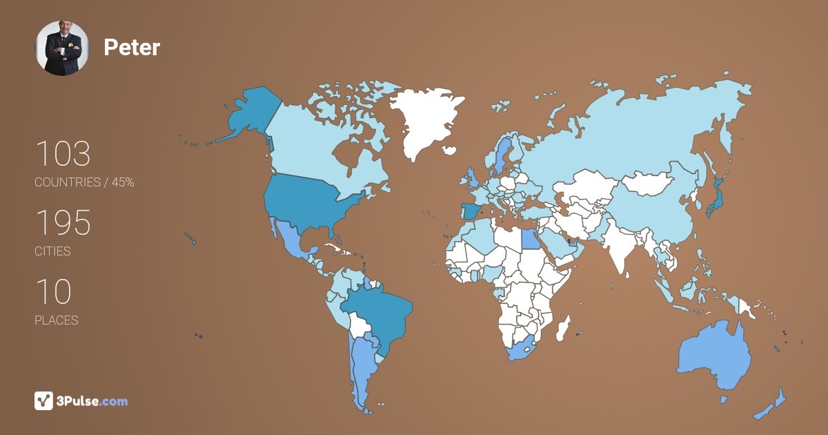 Peter Kapsalis's Travel Map Image