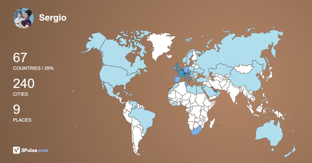 Sergio Minuz's Travel Map Image
