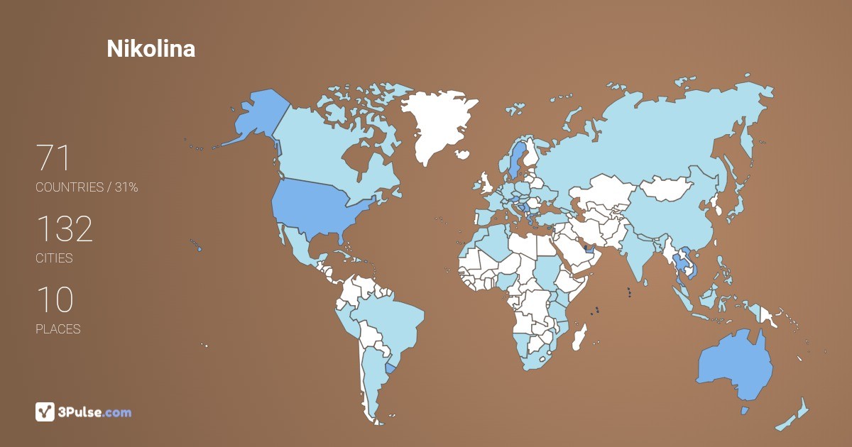 Nikolina Nina's Travel Map Image
