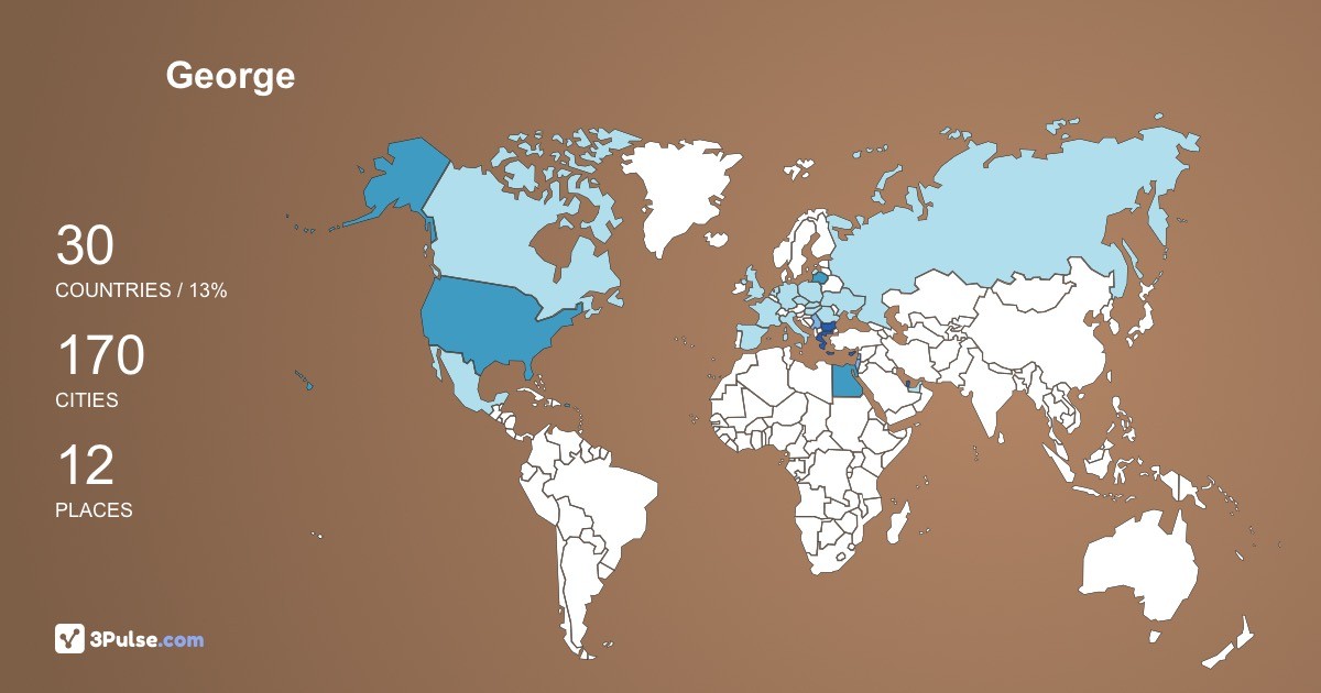 George Pantelides's Travel Map Image