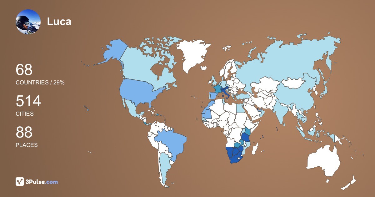 Luca Frigerio's Travel Map Image