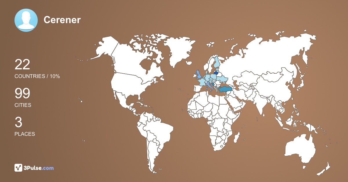 Cerener's Travel Map Image