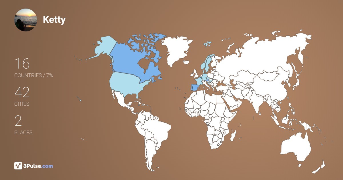 Ketty Romano's Travel Map Image
