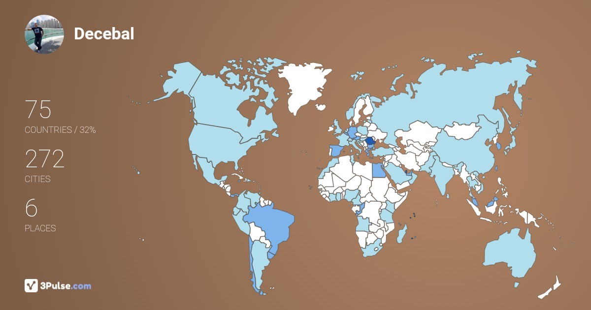 Decebal Buzatu's Travel Map Image