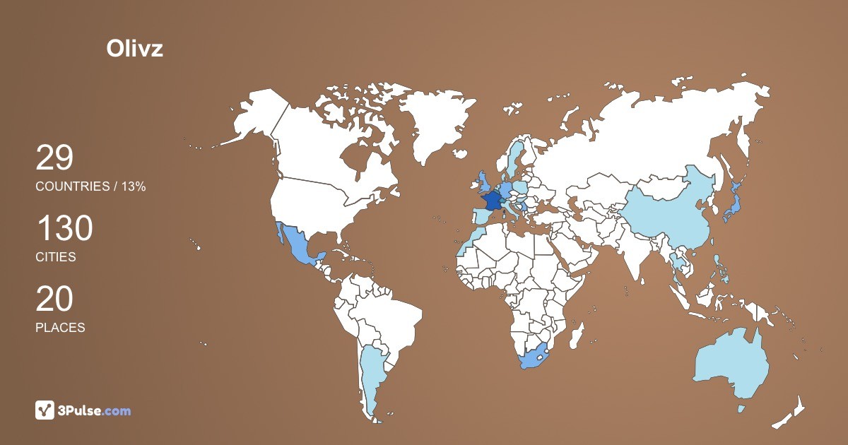 Olivz Da's Travel Map Image