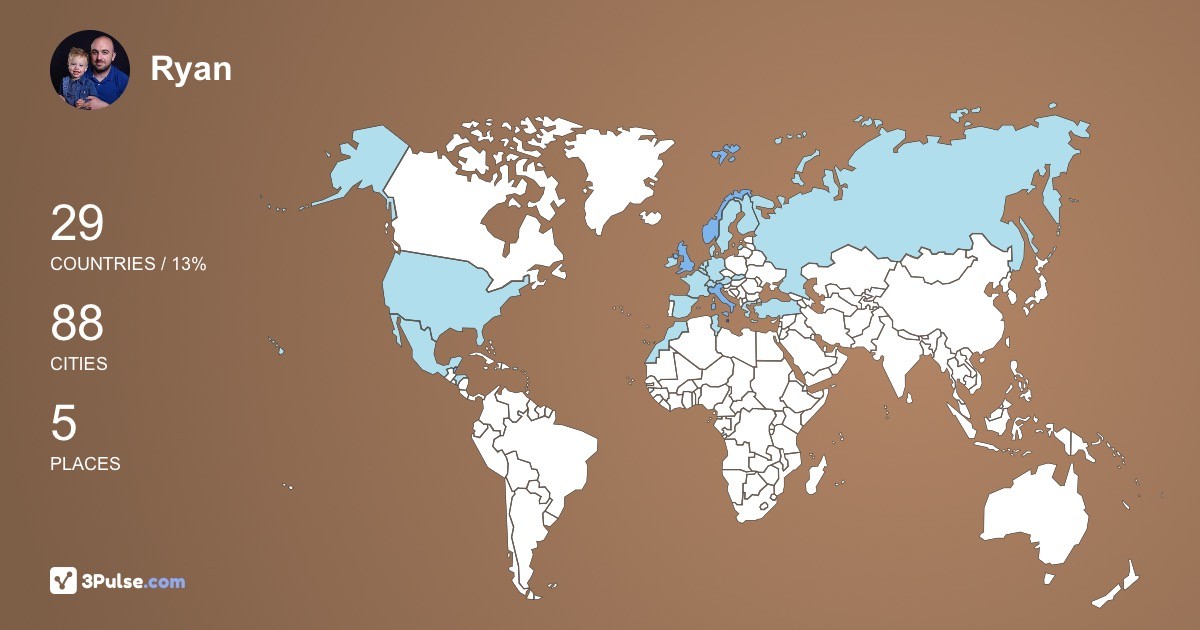 Ryan Falzon's Travel Map Image