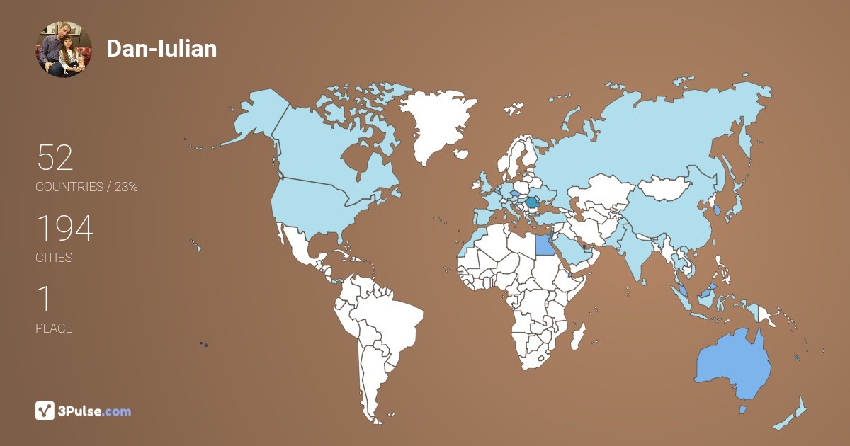Dan-Iulian Gosa's Travel Map Image