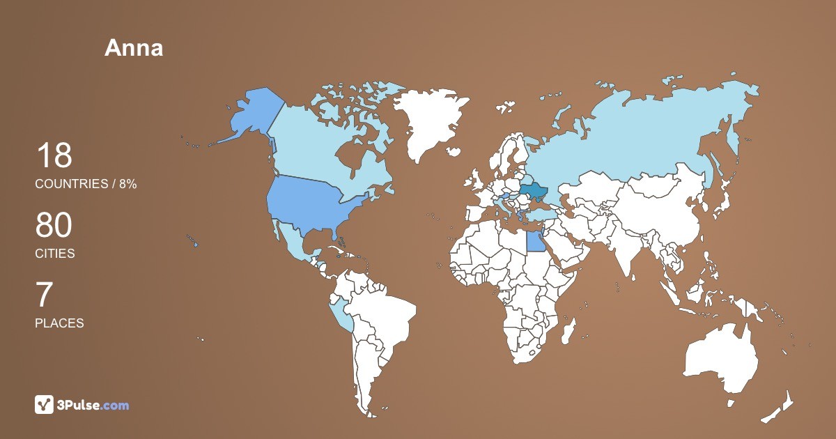 Anna Kruk's Travel Map Image