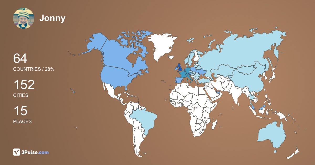 Изображение Карты путешествий Jonny Smith