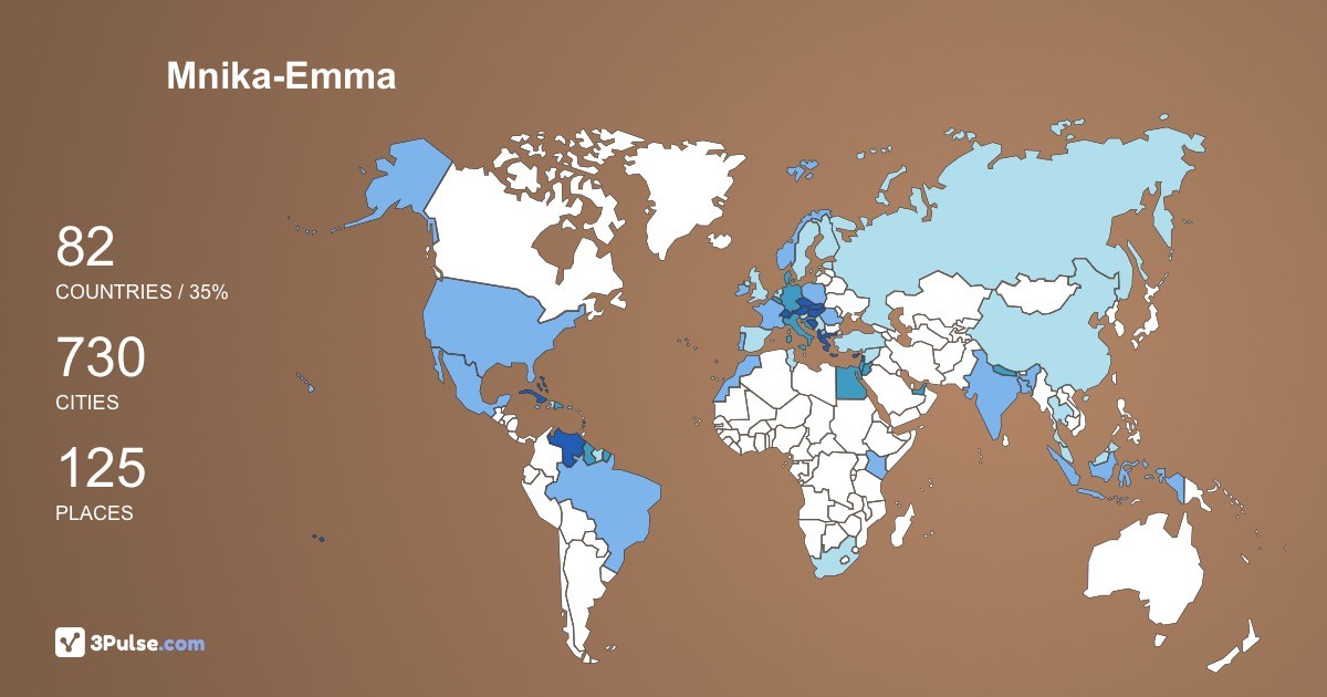 Изображение Карты путешествий Mnika-Emma Pl