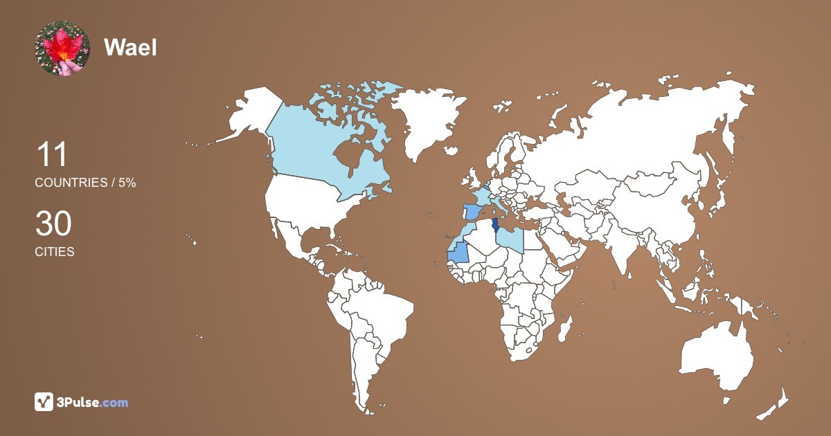 Wael Garbouj's Travel Map Image