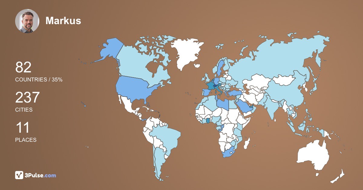 Markus Kuhn's Travel Map Image