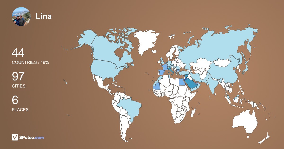 Изображение Карты путешествий Lina Houssari-Zaylaa