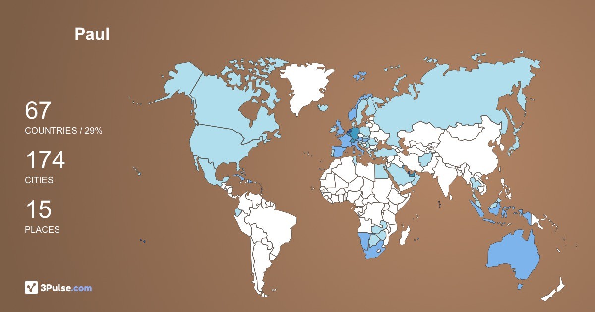 Изображение Карты путешествий Paul van-Koelen
