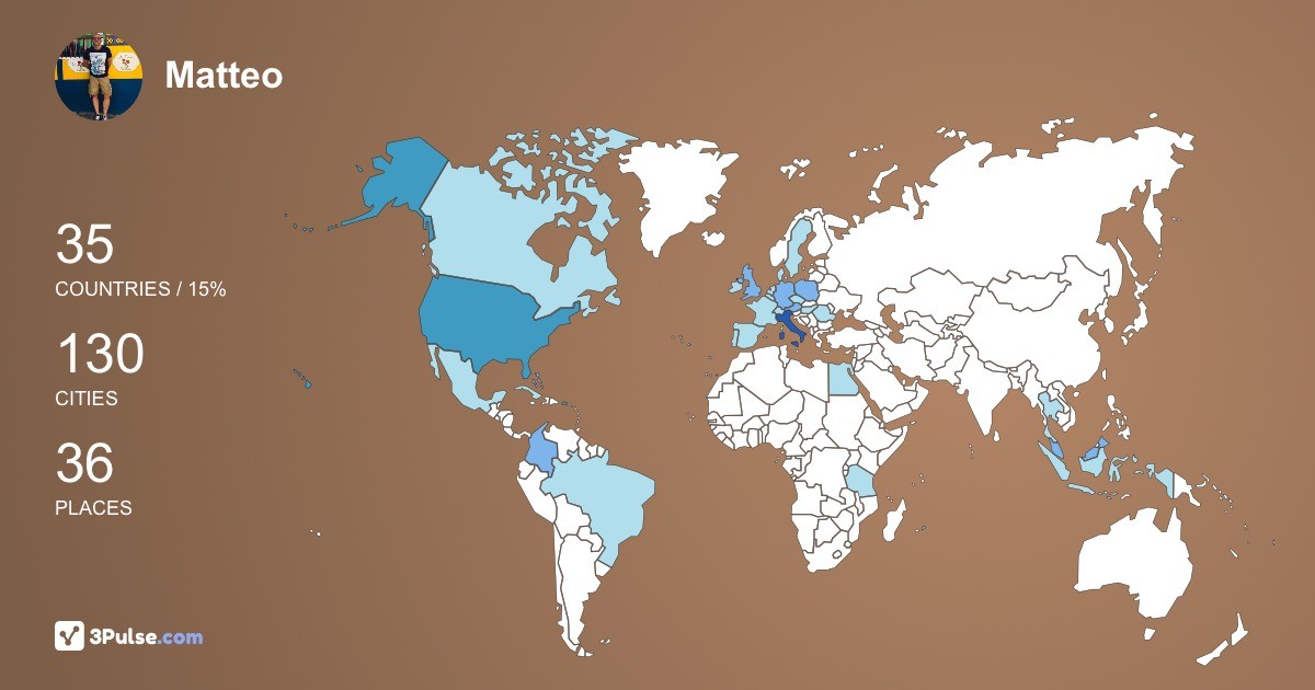 Matteo Mantegazza's Travel Map Image