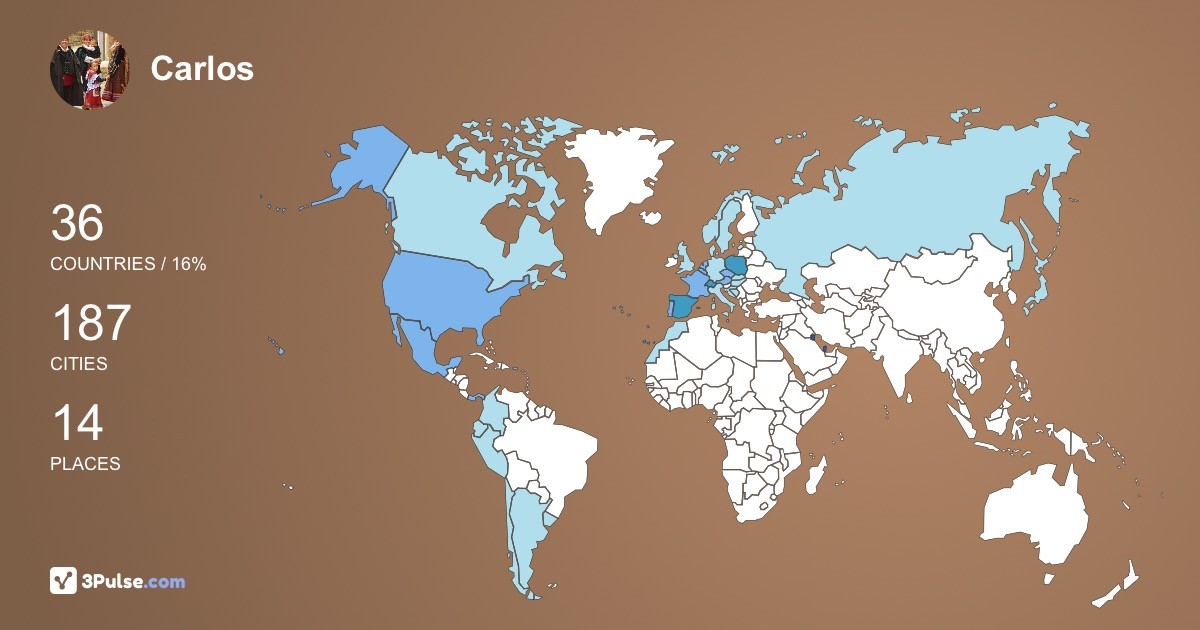 Carlos Fernandez-Gimenez's Travel Map Image