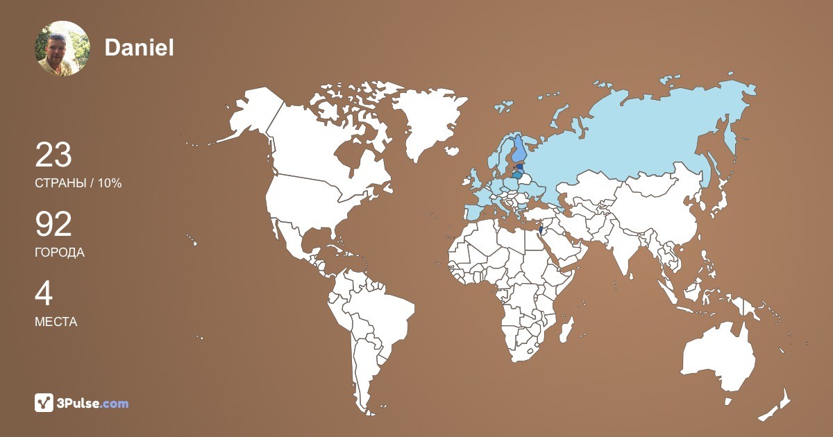 Daniel Vul's Travel Map Image