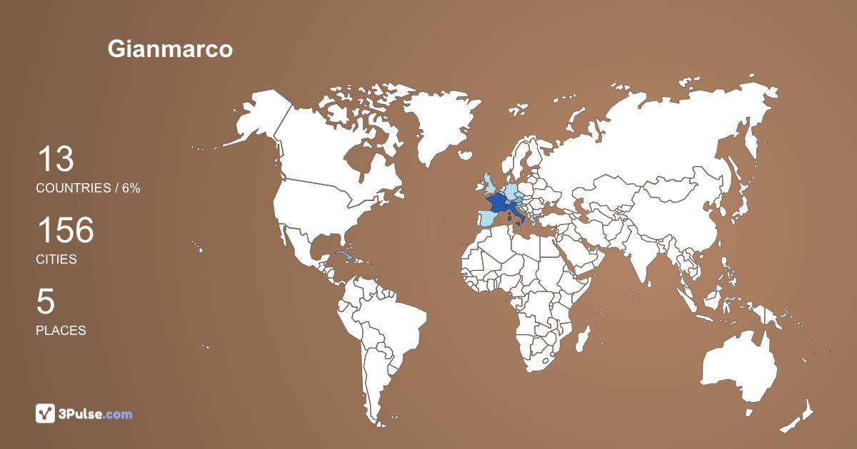 Gianmarco Montagna's Travel Map Image