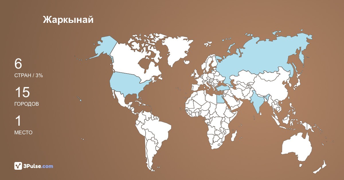 Жаркынай Ахметова's Travel Map Image