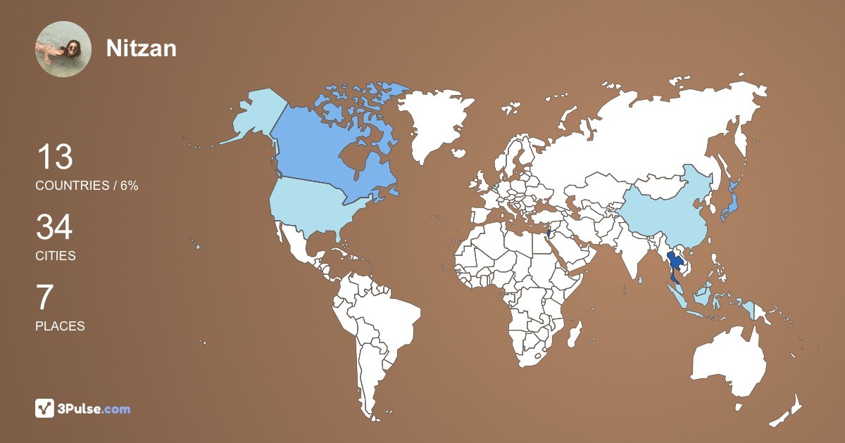 Nitzan Ziskinder's Travel Map Image